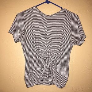 striped black and white skirt